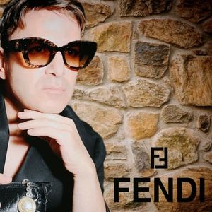 FENDI Ladies Brown Cateye Sunglasses